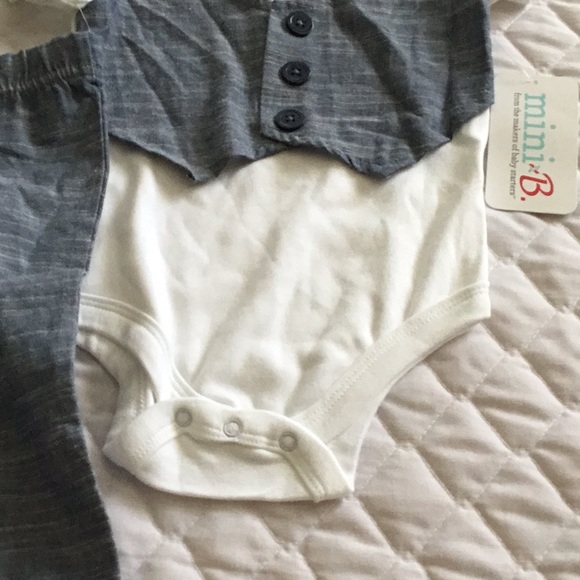 Mini B | Baby Boy Bowtie Vest Pants Outfit | Size 9 months - Picture 3 of 4
